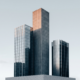 Drei moderne Türme unterschiedlicher Höhe nebeneinander — visualisiert den Vergleich von Private Debt, Mezzanine und Schuldscheindarlehen.